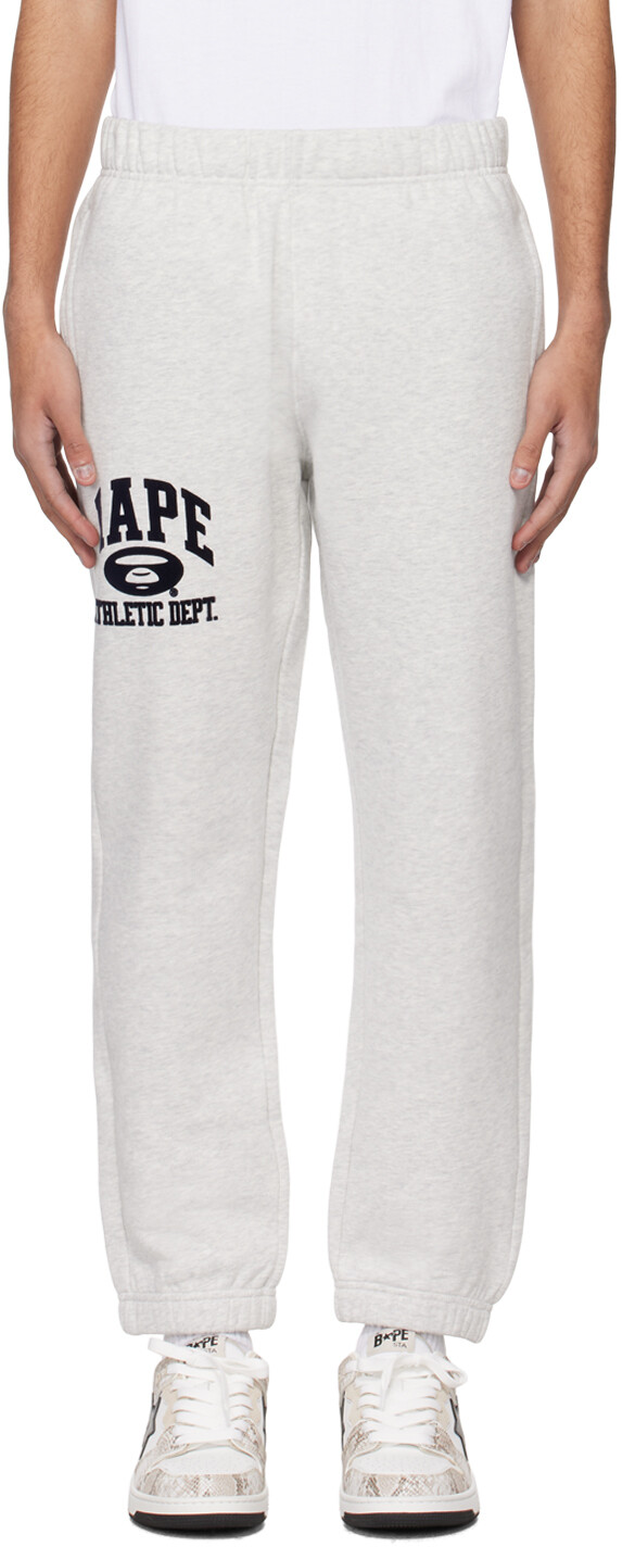 

Серые спортивные штаны с вышивкой Aape By A Bathing Ape
