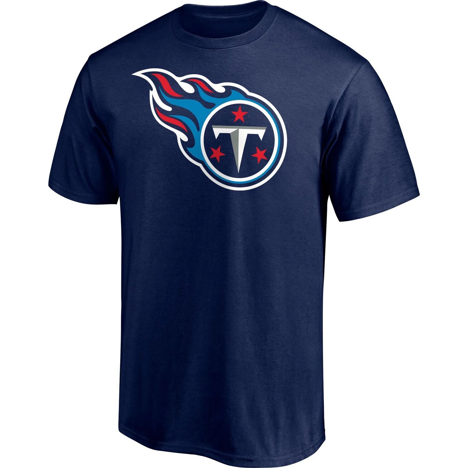 

Мужская фирменная футболка Derrick Генри Navy Tennessee Titans со значком игрока, именем и номером Fanatics