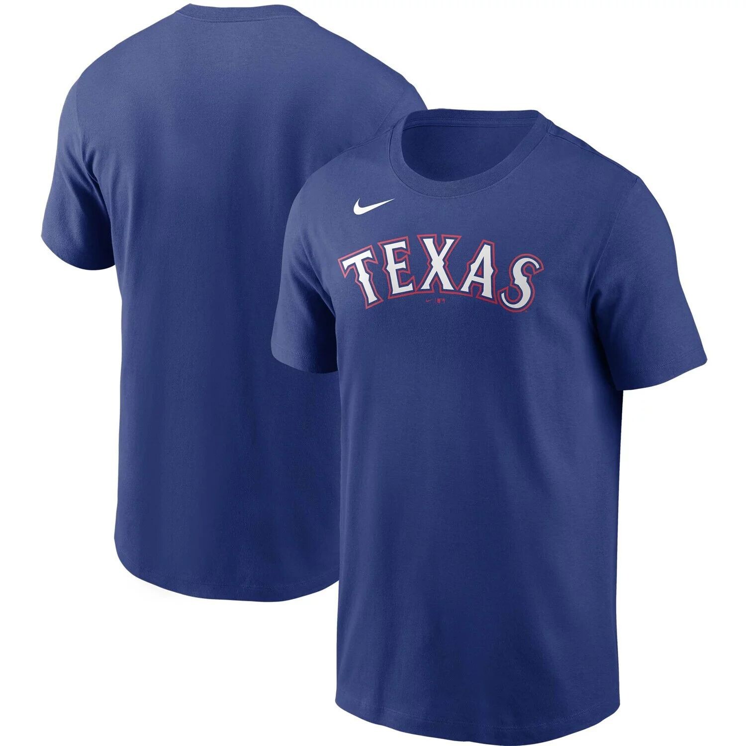

Мужская футболка с надписью Royal Texas Rangers Team Nike