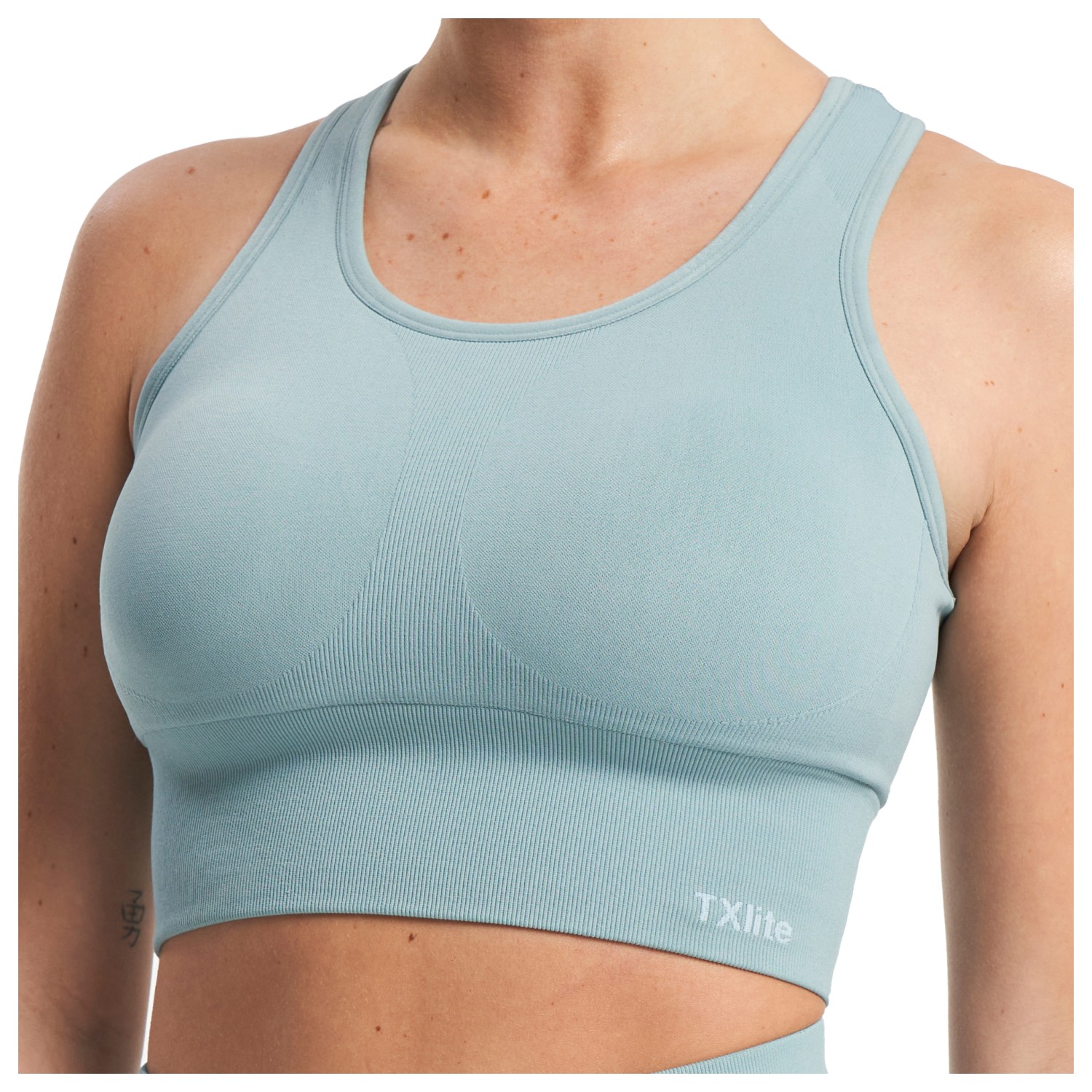 Спортивный бюстгальтер Tenson Women's TXlite Seamless Top, цвет Blue Grey