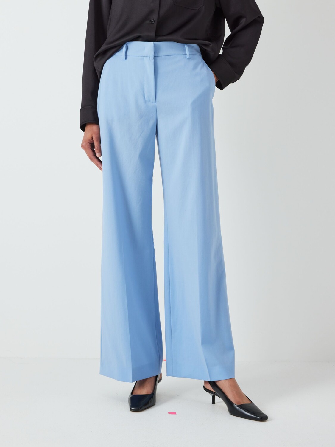 

Шерстяные широкие брюки Weekend MaxMara Visivo, синие, Синий