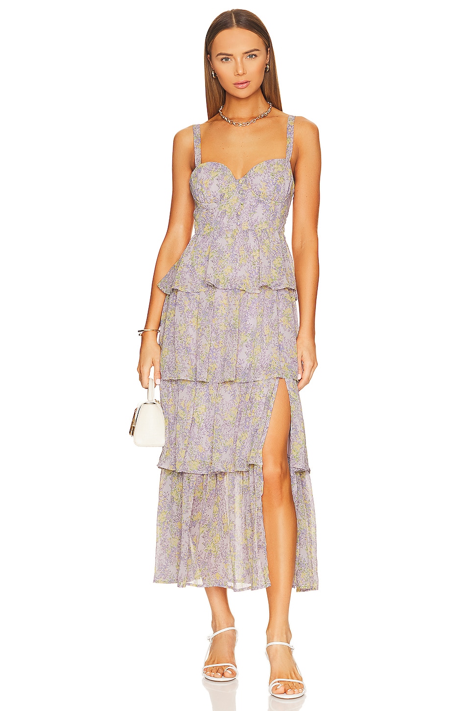 

Платье ASTR the Label Midsummer, цвет Lavender Multi Floral