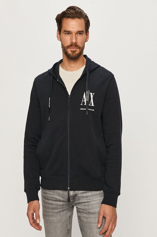 

Хлопковая толстовка Armani Exchange, темно-синий