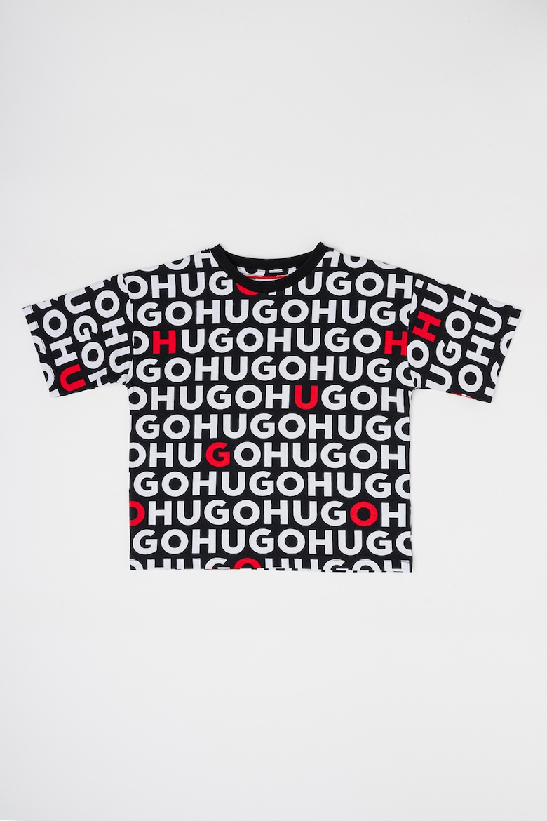 Полосатая футболка с логотипом Hugo, красный