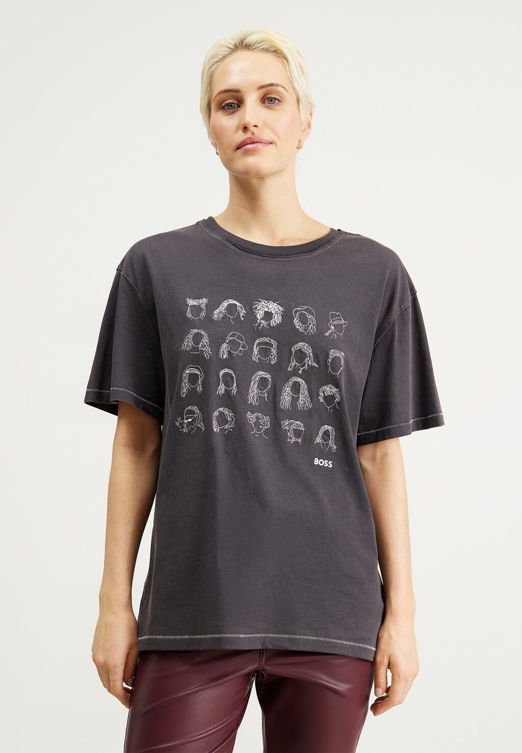 

Футболка с принтом RELAXED PRINT BOSS, черный