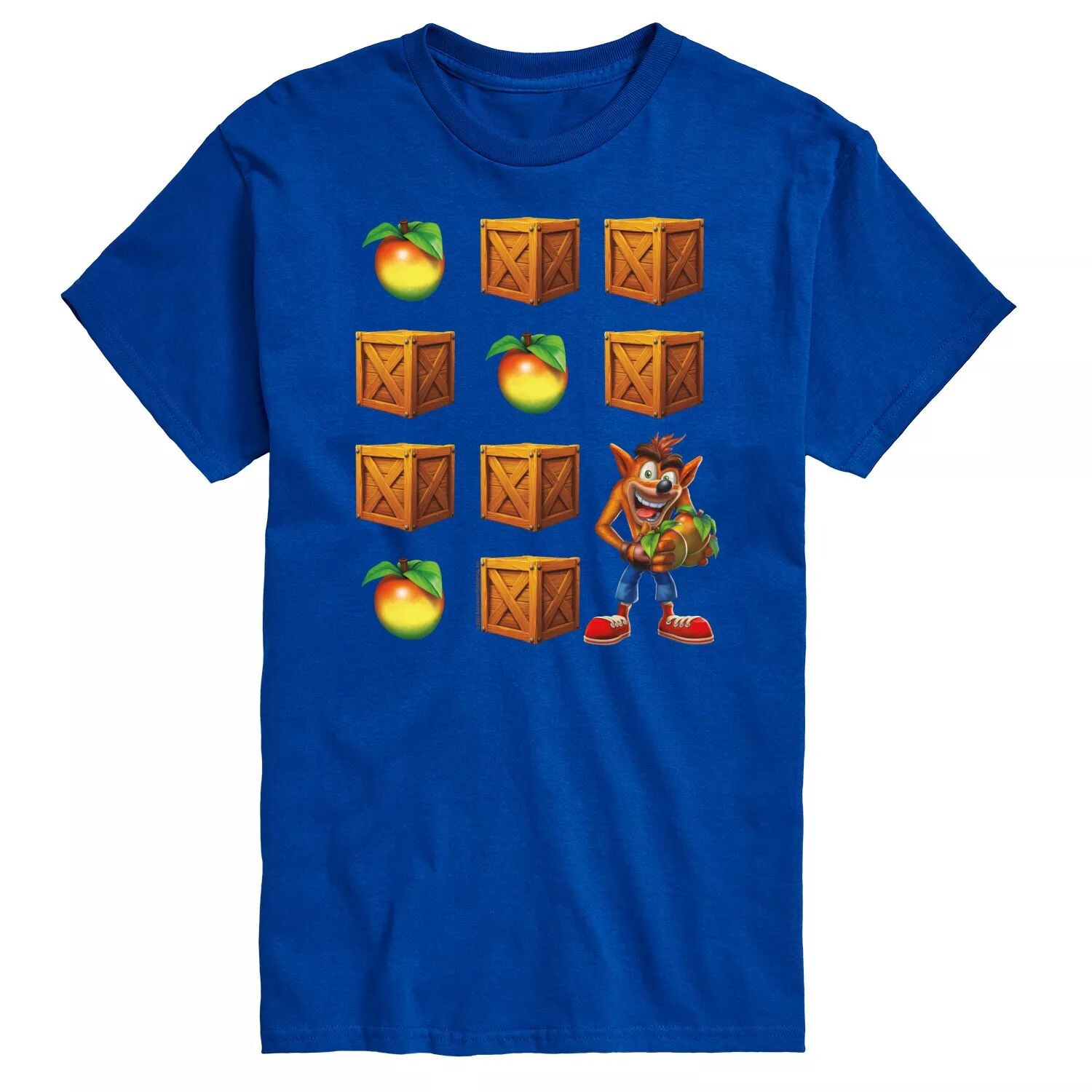 

Футболка Big & Tall Crash Bandicoot Wumpa Crates Licensed Character, синий