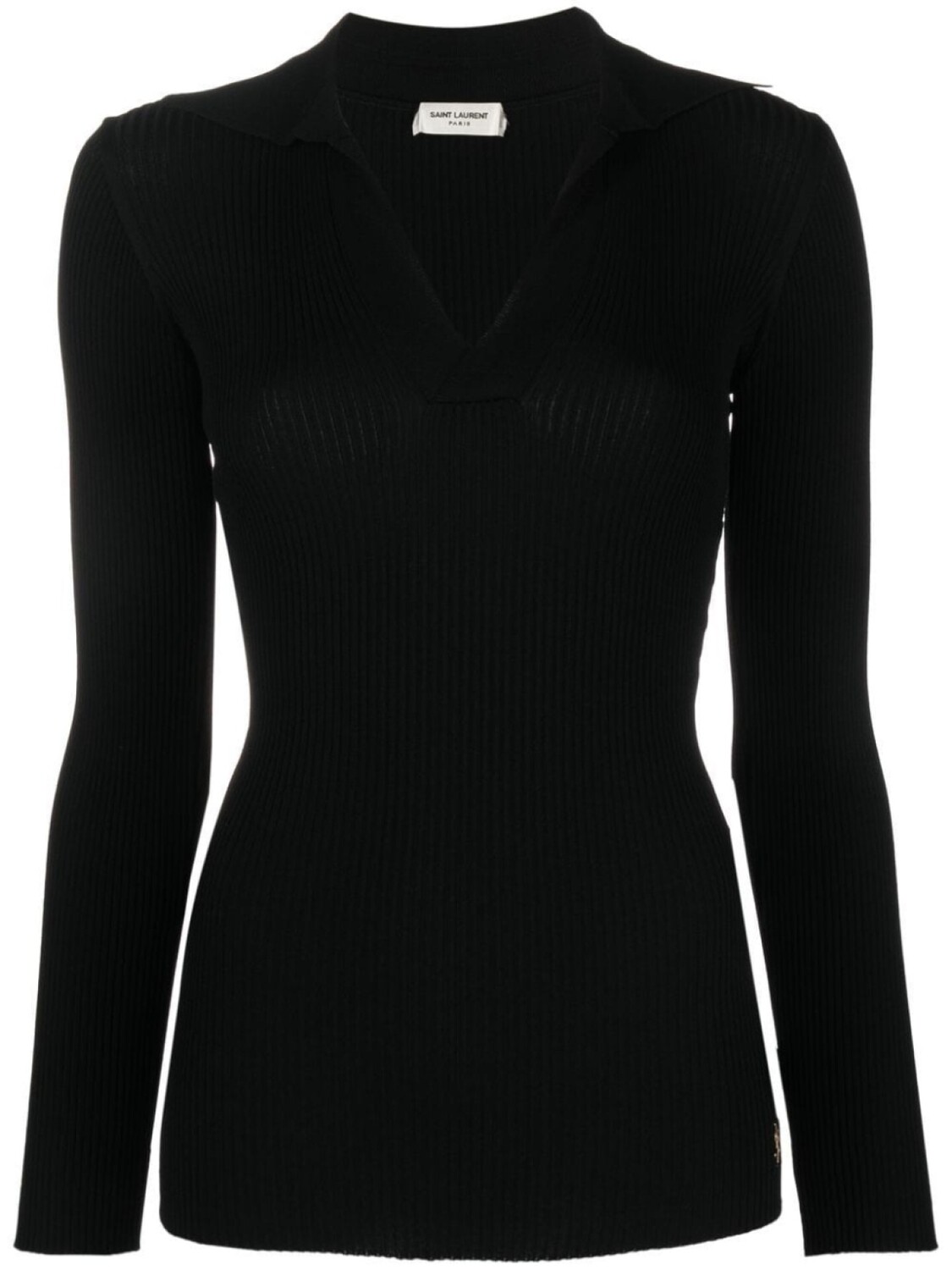 

Saint Laurent джемпер в рубчик, черный