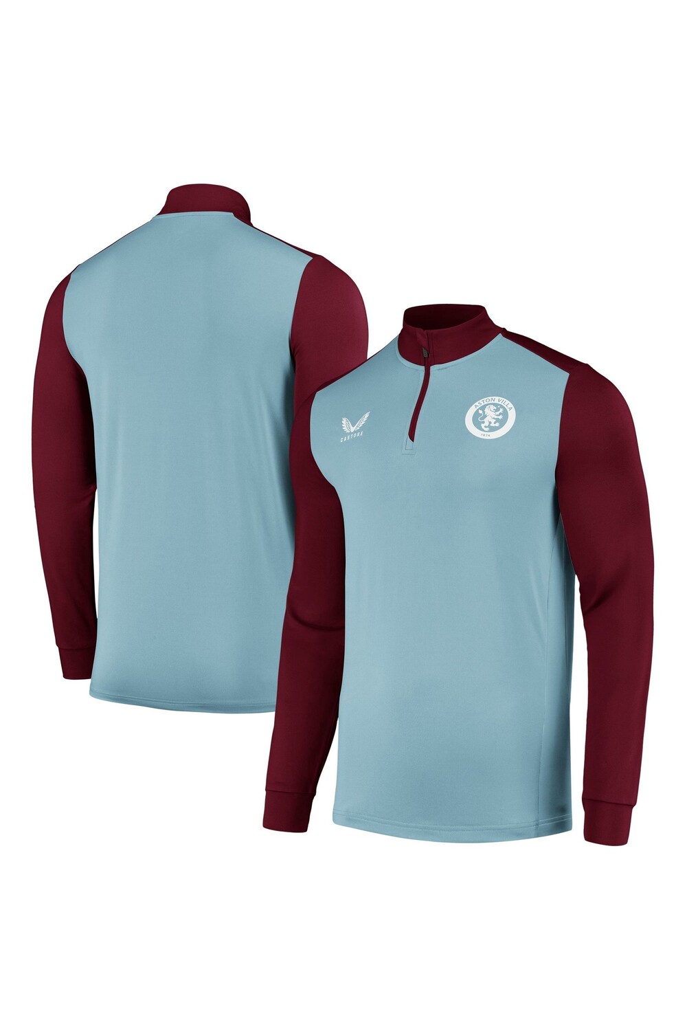 

Тренировочная футболка Aston Villa синего цвета со средним слоем на молнии 1/4 Castore, синий