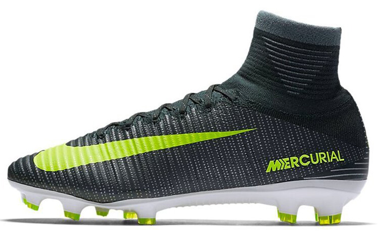 

Футбольные бутсы Mercurial Superfly 5 мужские высокие черные/зеленые Nike