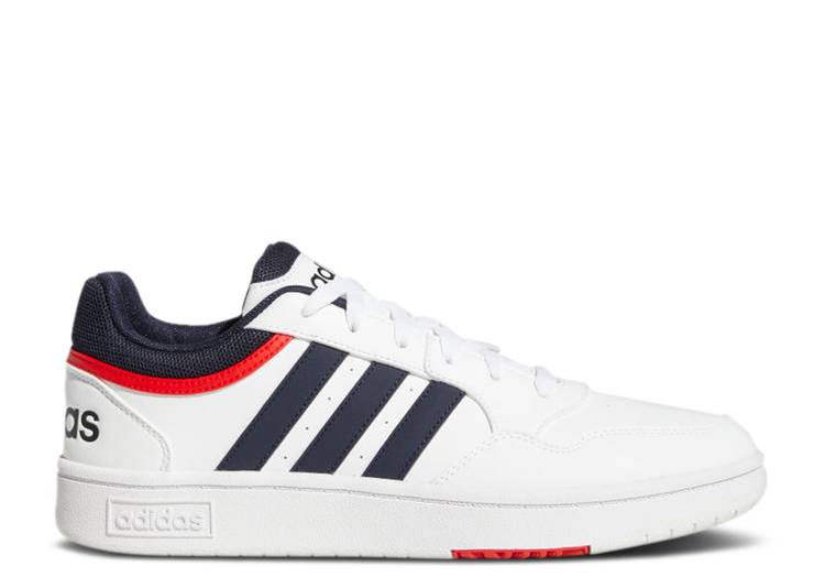 цена Кроссовки Adidas HOOPS 3.0 LOW 'WHITE VIVID RED', белый