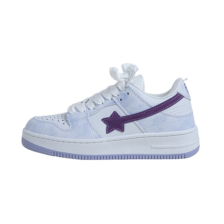 

Кроссовки MINGKUANG Skateboarding Shoes Unisex Low-top, цвет Taro mud waves