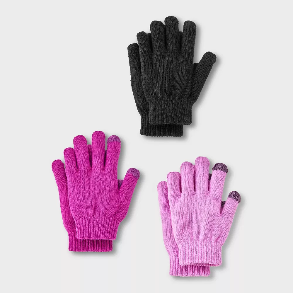 

Детские варежки Value Mitten, 3 шт. - Cat & Jack, цвет Lavender/Black/Magenta