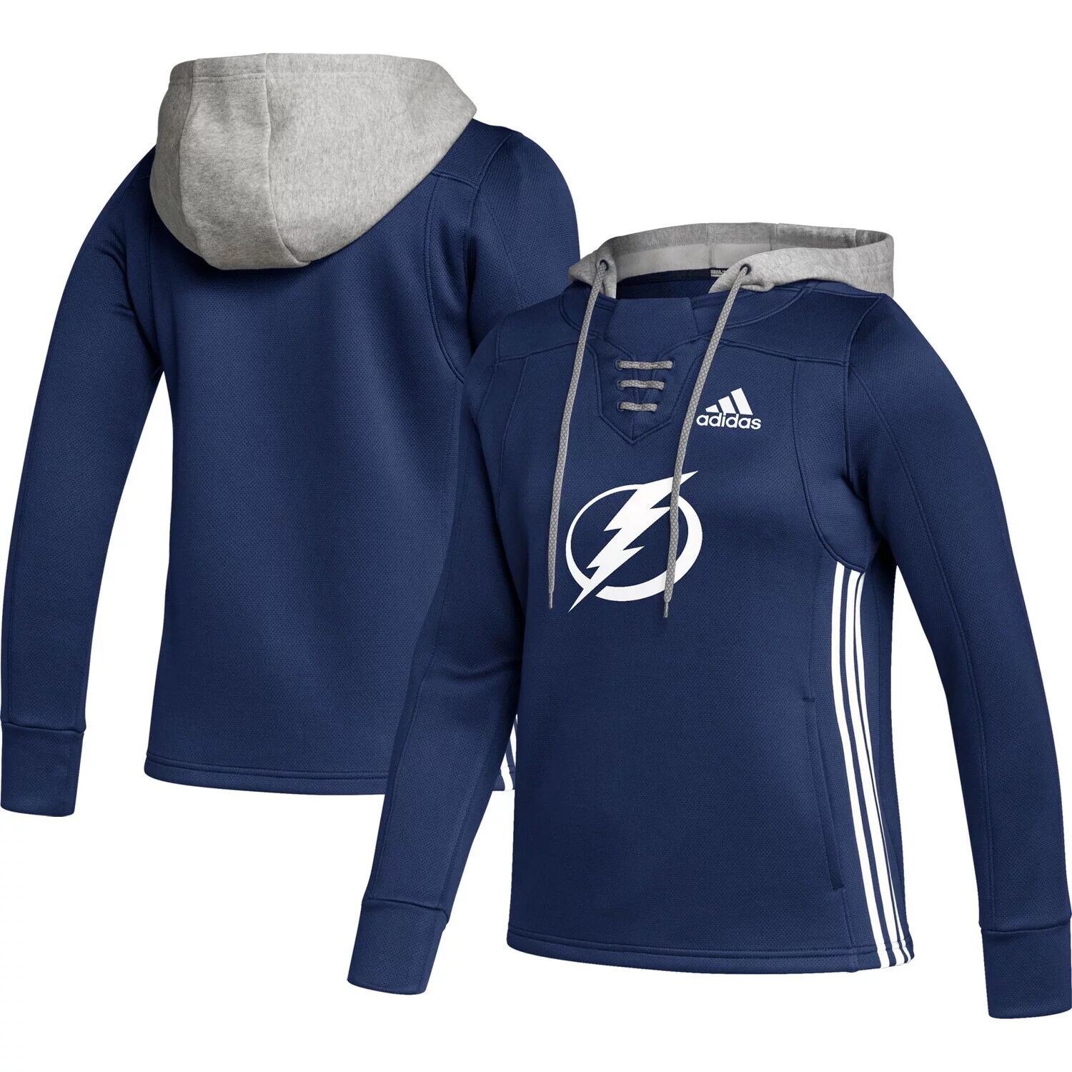 

Женская толстовка с капюшоном adidas Tampa Bay Lightning Skate Lace AEROREADY Team синего цвета adidas, Синий