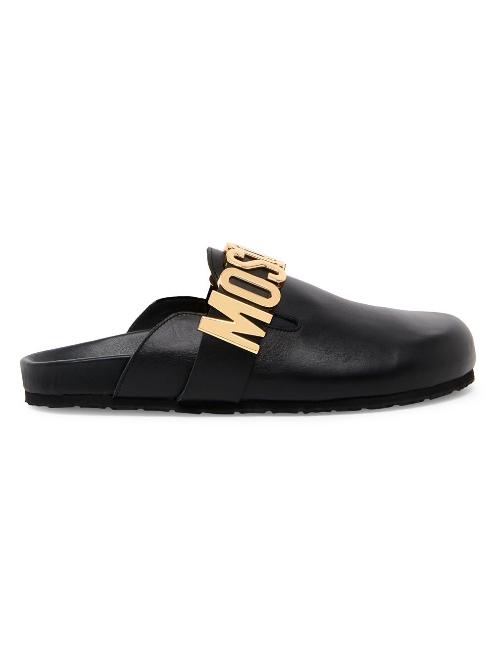 

Кожаные мюли Sabot с логотипом Moschino, черный