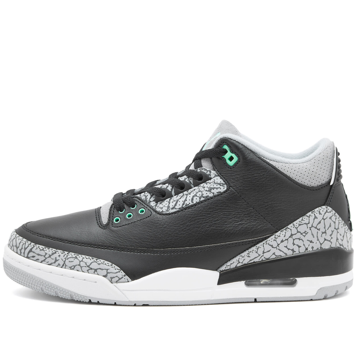

Кроссовки Air Jordan 3 Retro, цвет Black, Green & White