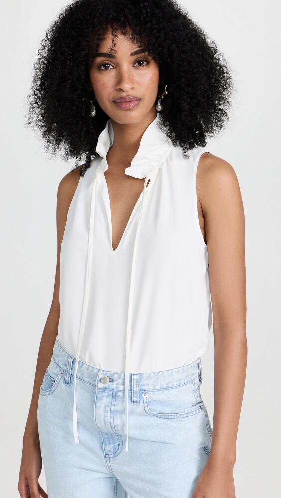 

Топ Amanda Uprichard Sleeveless Vittoria, слоновая кость