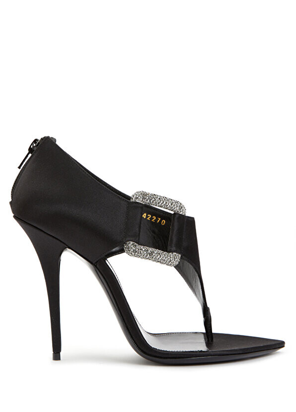 

Черные женские шелковые сандалии sean Saint Laurent