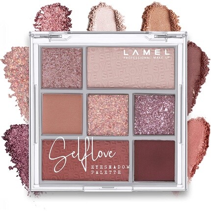 

Палетка теней для век Lamel SELFLOVE Матовые блестящие и перламутровые оттенки розового N. 401
