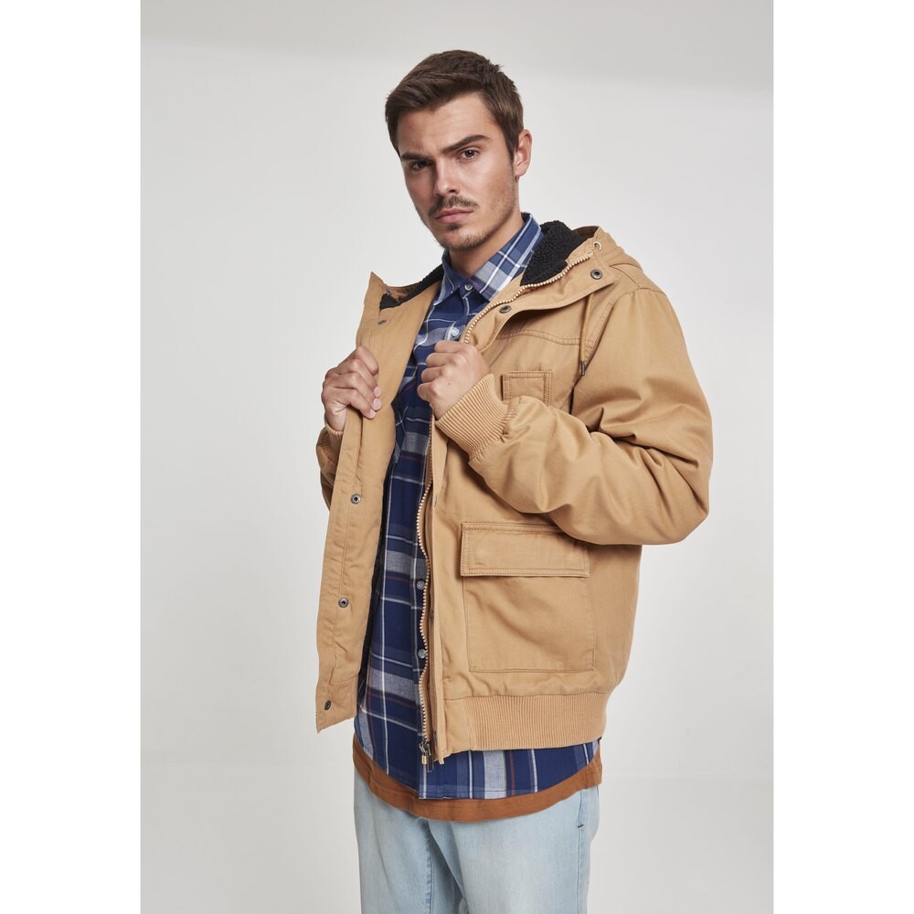

Парка Urban Classics Hooded Cotton, коричневый