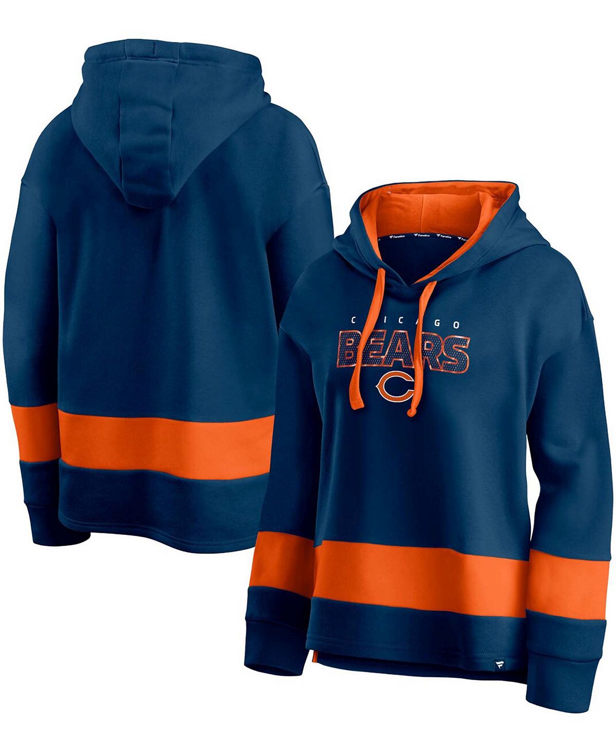 Женский пуловер с капюшоном темно-синего и оранжевого цвета Chicago Bears Colors of Pride с цветными блоками Fanatics шапка viking 2022 23 tuco orange navy