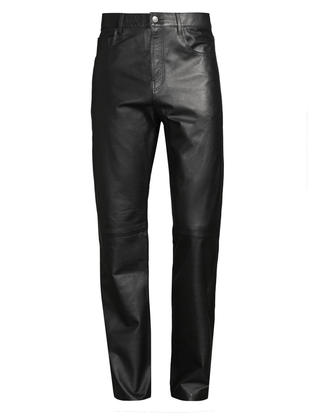 

Кожаные брюки прямого кроя BLK DNM, черный