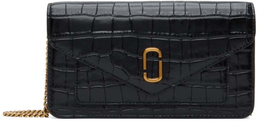 Черная сумка 'The Envelope Croc Chain' Marc Jacobs