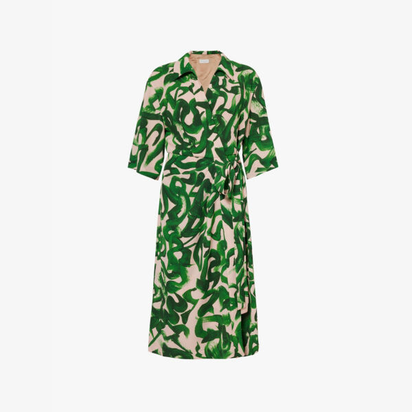 

Платье-Миди Dakolai из эластичной ткани с абстрактным принтом Dries Van Noten, зеленый
