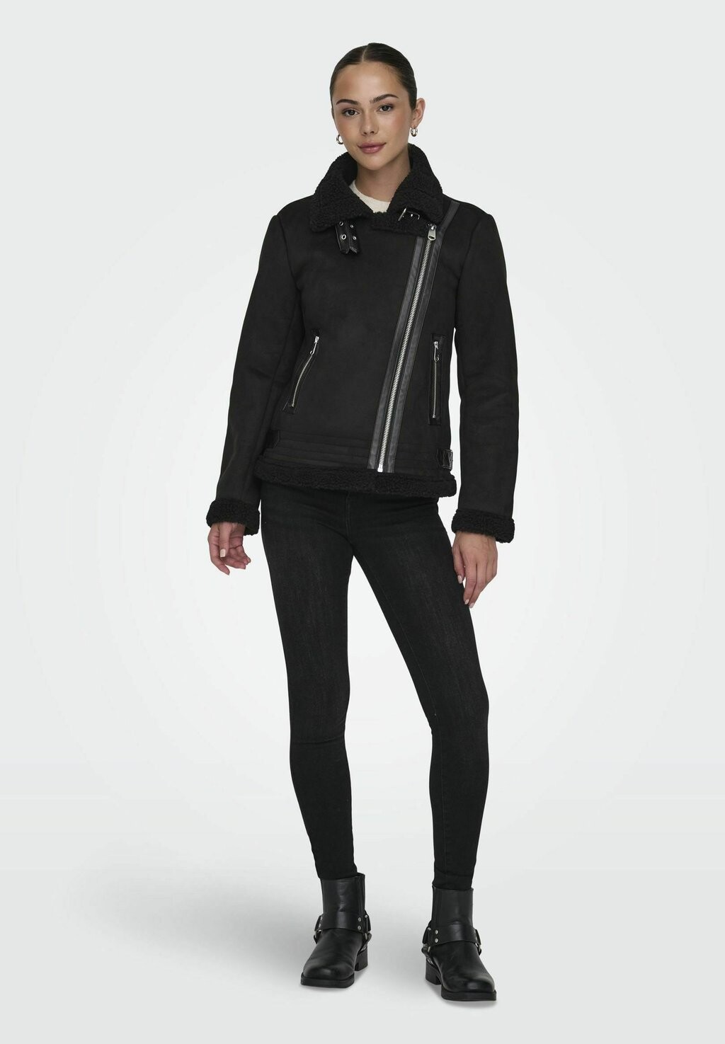 

Куртка из искусственной кожи ONLNEWDIANA AVIATOR ONLY, черный