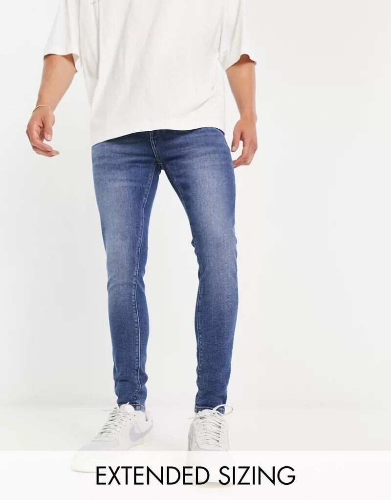 

Темно-синие джинсы стрейч ASOS Power