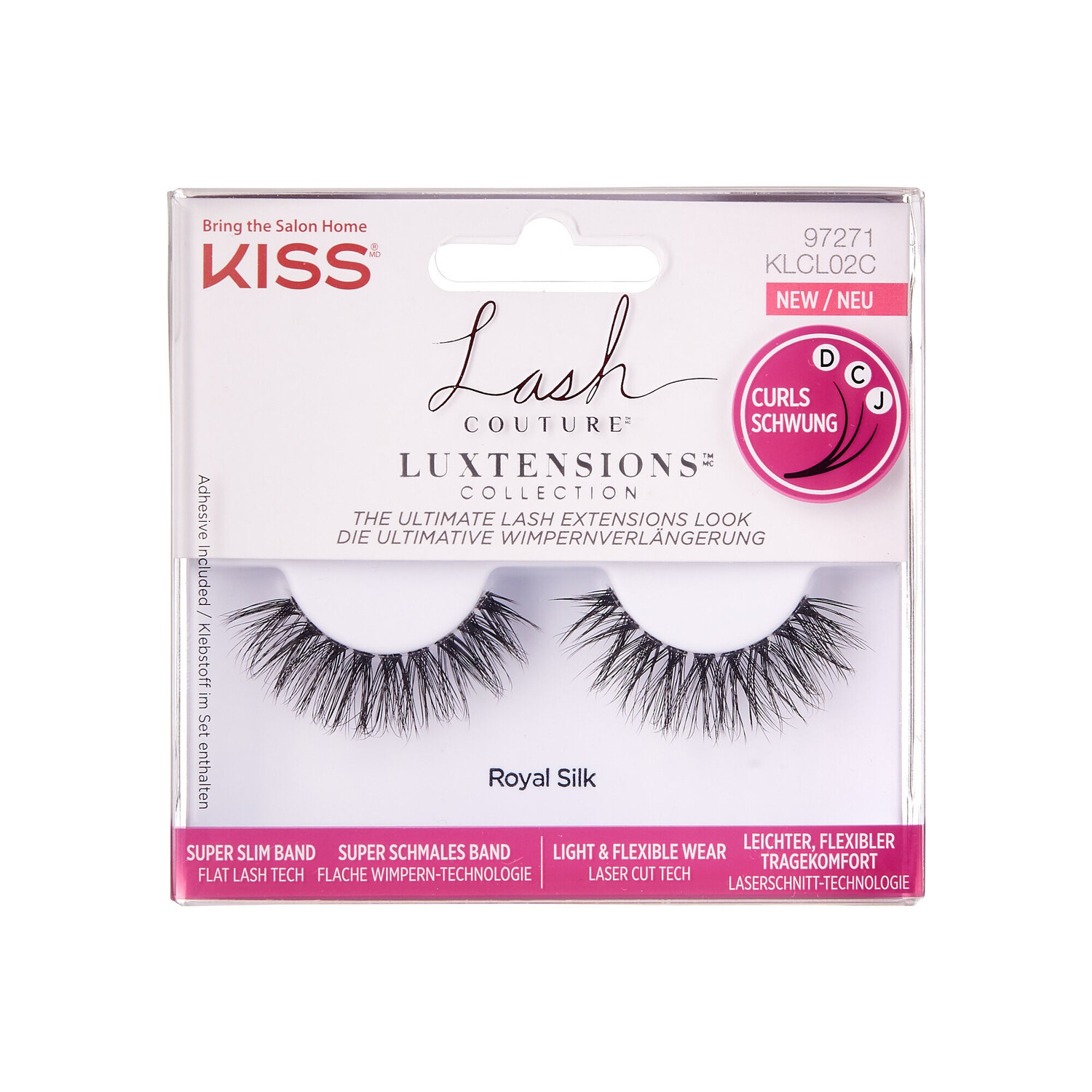 

Накладные ресницы klcl02 luxtension Kiss Couture, 1 пара