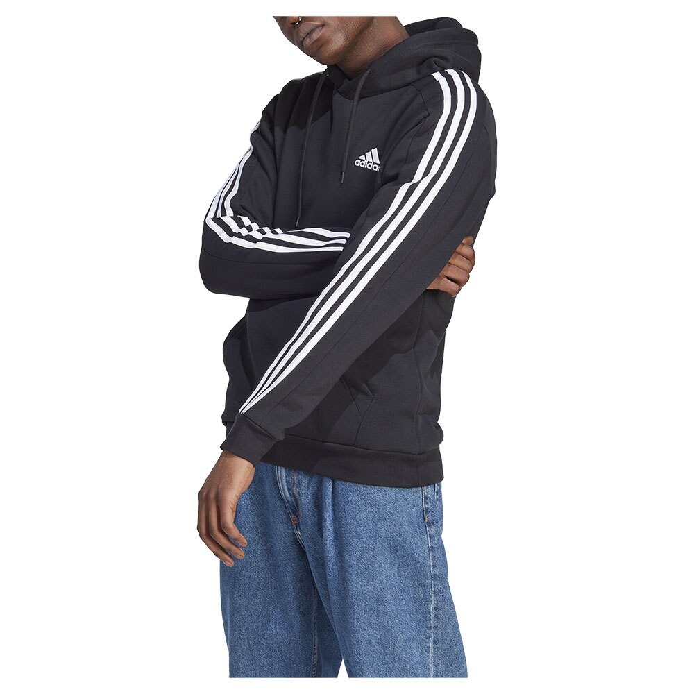 

Худи adidas Essentials Fleece 3 Stripes, черный