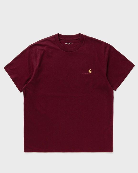 

Футболка Carhartt Wip S/S American Script Tee, цвет malbec
