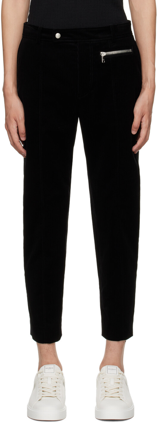 

Balmain Черные брюки со вставками, Черный