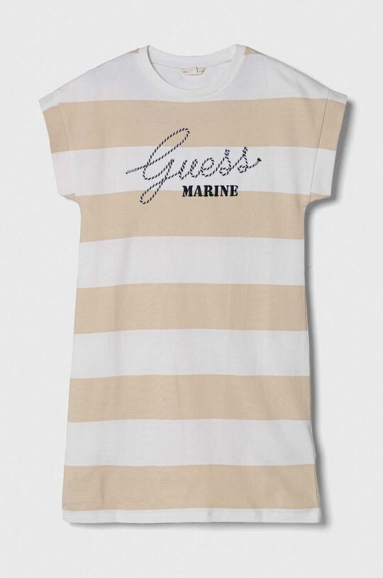 

Платье из хлопка для маленькой девочки Guess, бежевый