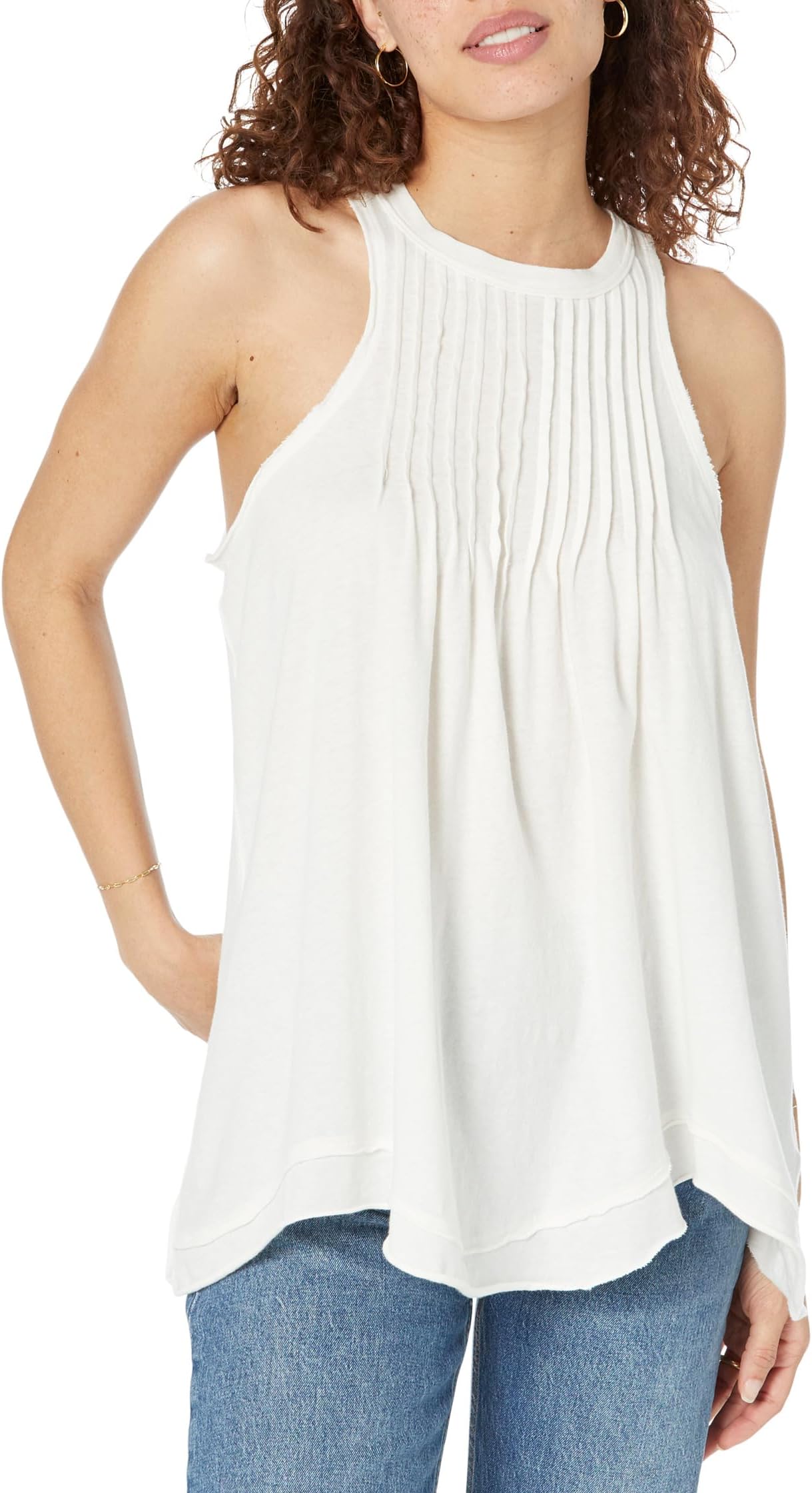 

Топ Go To Town Tank Free People, цвет Optic White