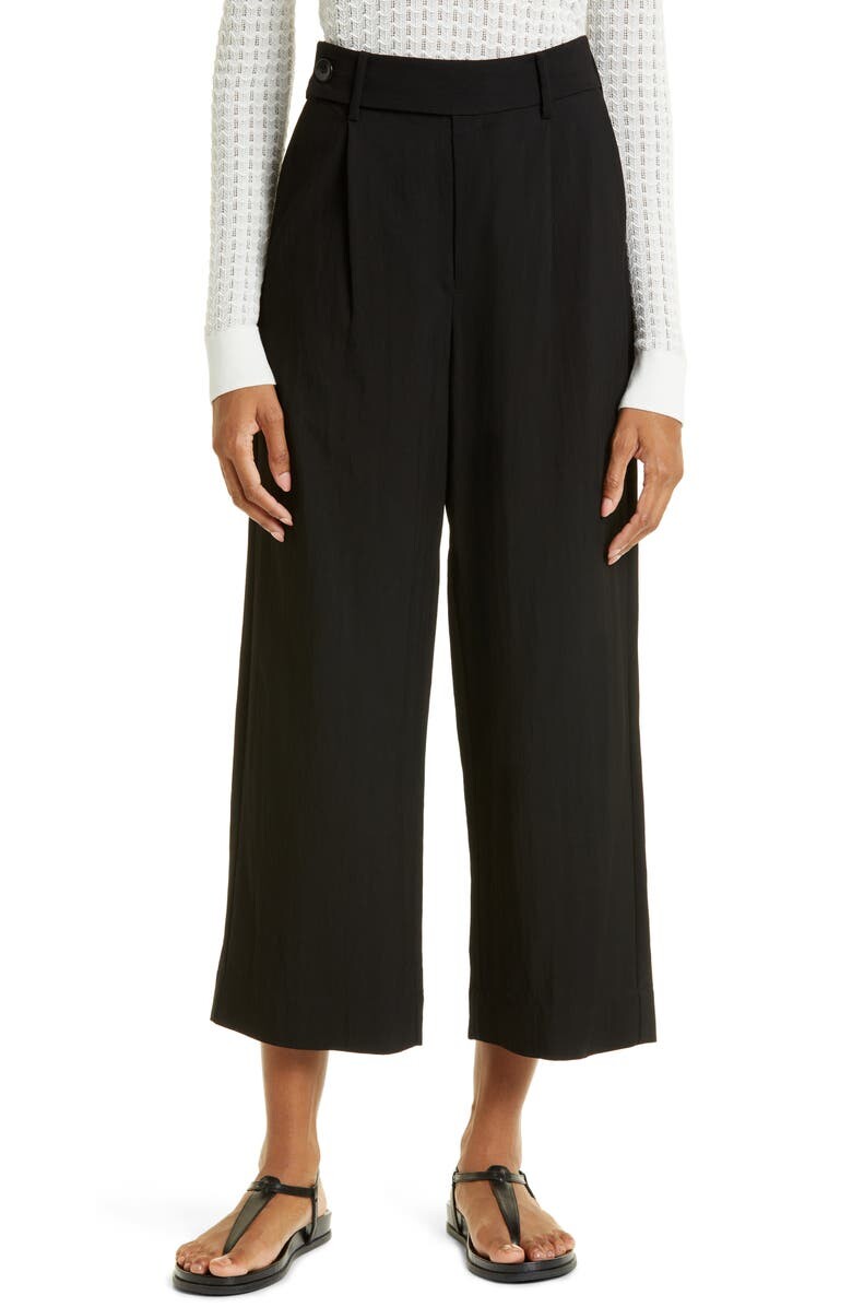 

Широкие брюки с драпировкой PROENZA SCHOULER WHITE LABEL, черный