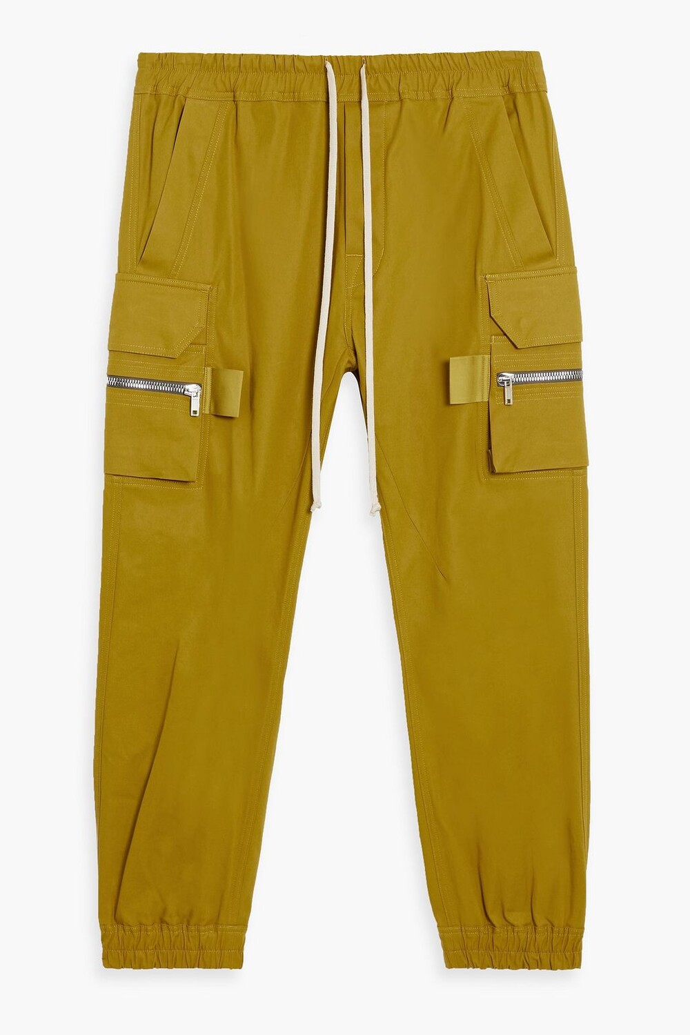 

Брюки-карго Mastadon из хлопковой ткани с кулиской RICK OWENS, горчичный