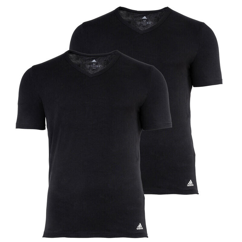 

Футболка мужская, 2 шт., облегающая фигуру. ADIDAS, цвет schwarz