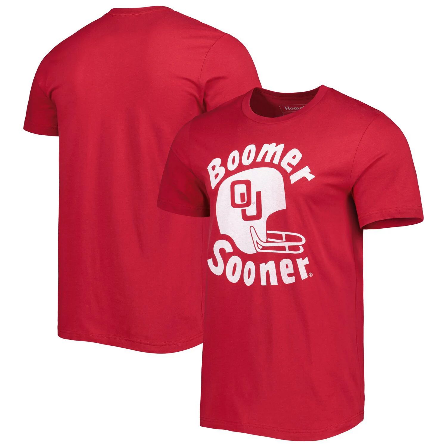 

Мужская винтажная футболка Homefield Heathered Crimson Oklahoma Early Boomer