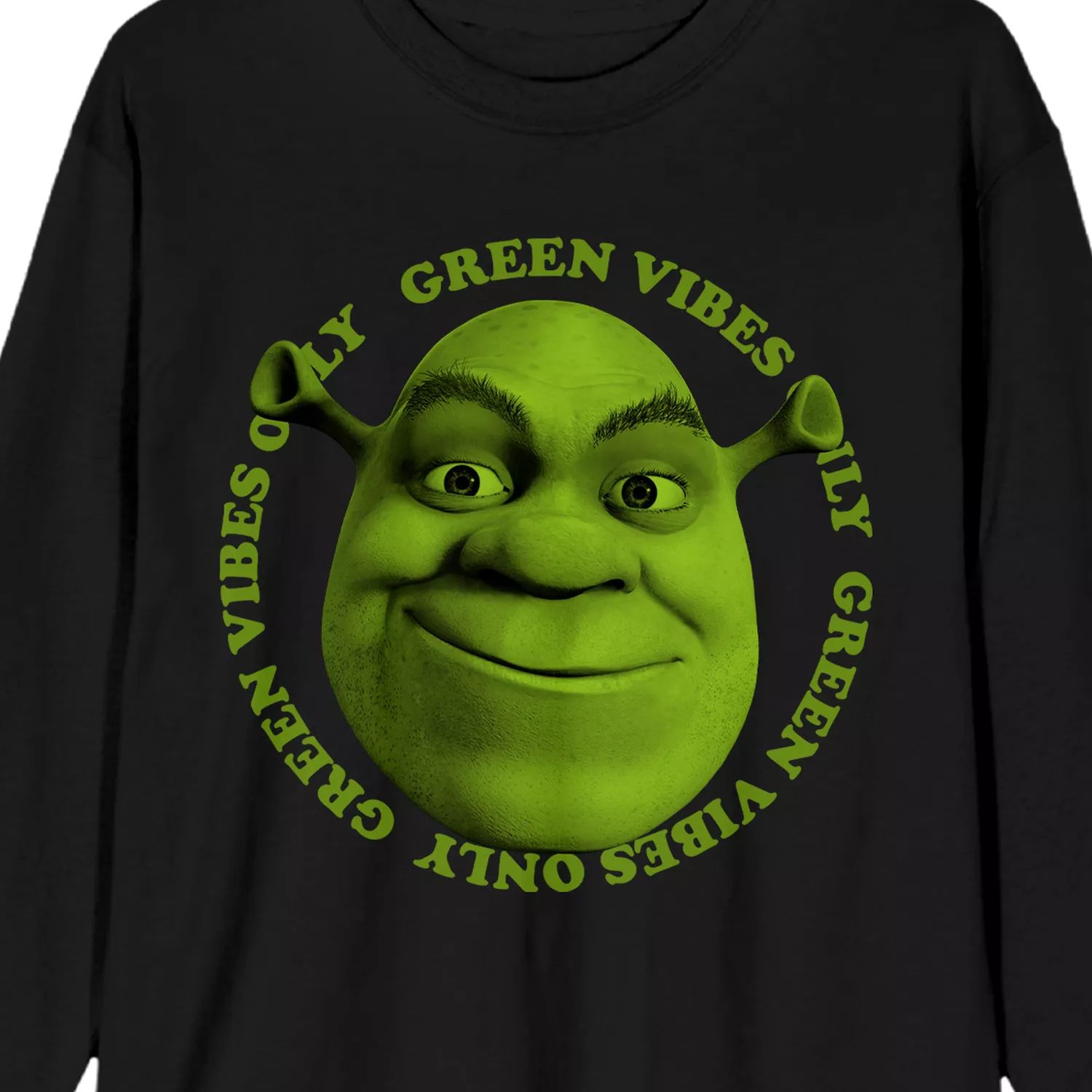 Мужская зеленая футболка Vibes Only Shrek Licensed Character