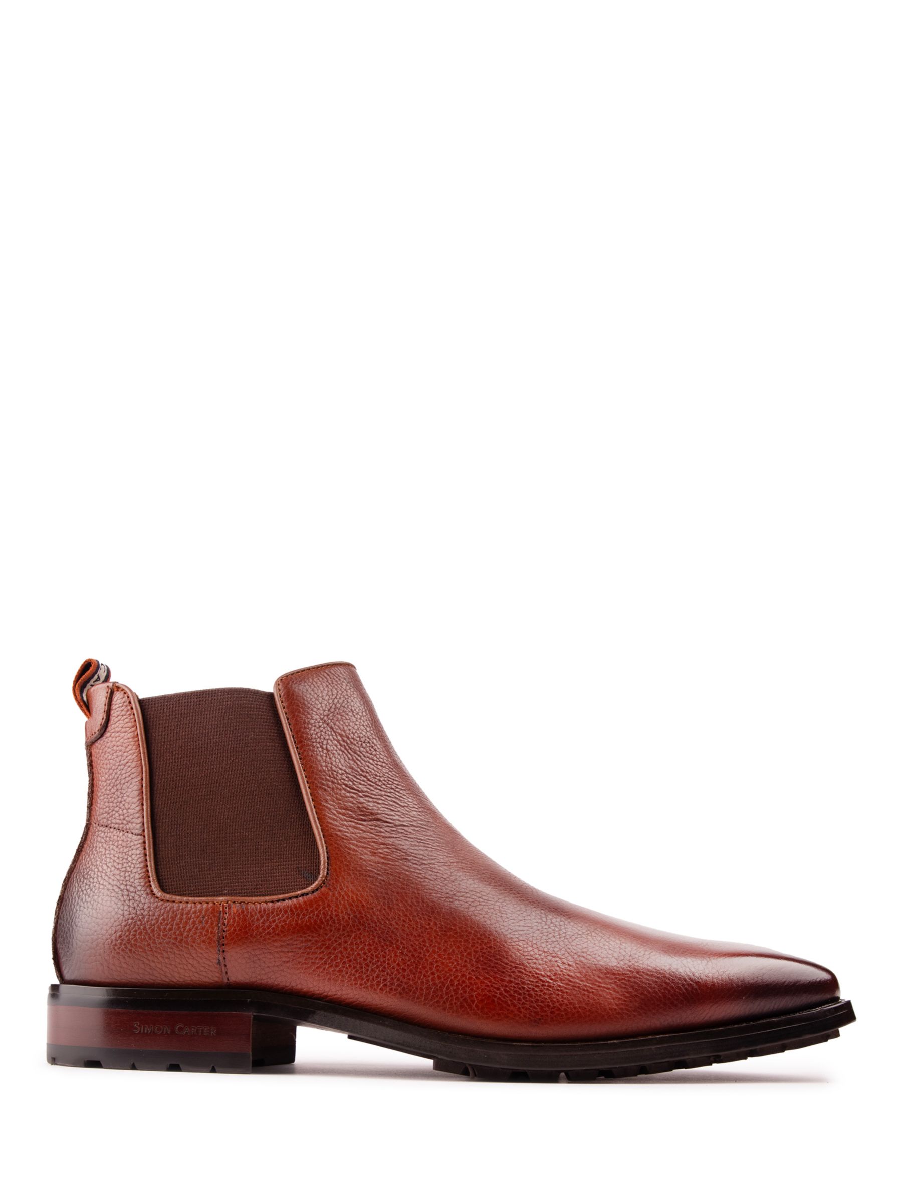 Кожаные ботинки челси Clover Simon Carter, тан ботинки челси мужские из флока классические ботинки ручной работы без застежки черные