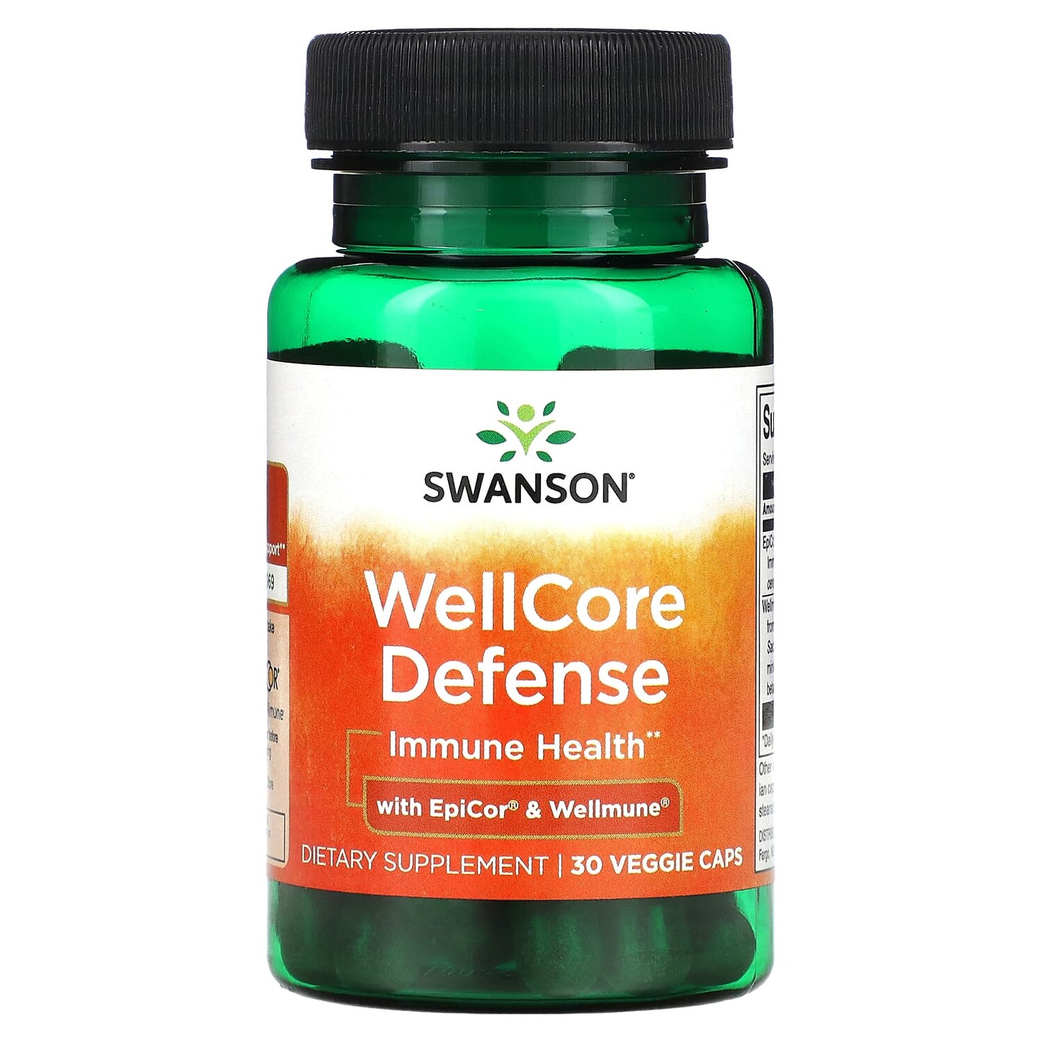 

WellCore Defense, 30 вегетарианских капсул, Swanson