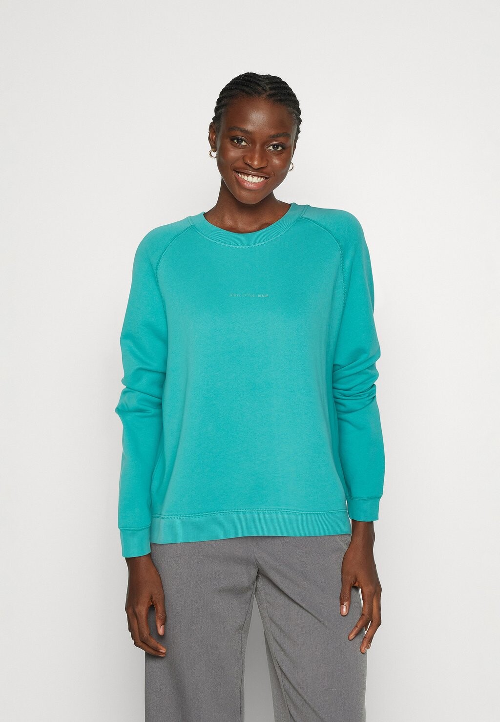 

Толстовка RAGLAN LONGSLEEVE SLITS AT SIDESEAM Marc O'Polo DENIM, цвет glacier mist