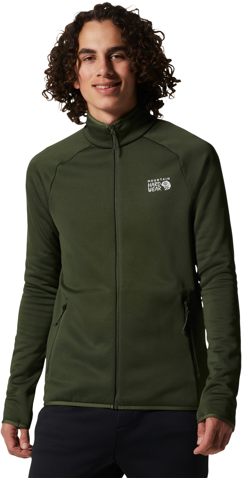 Куртка Polartec Power Stretch Pro — мужская Mountain Hardwear, зеленый цена и фото