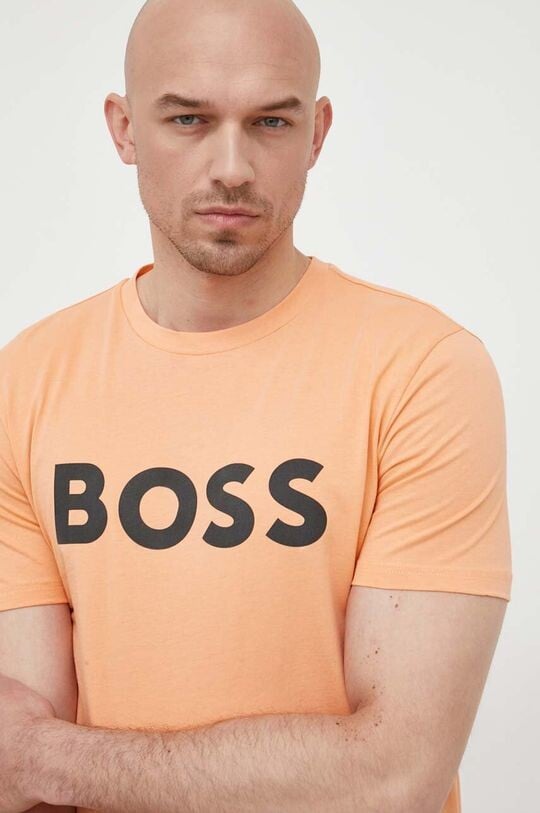 

Хлопковая футболка BOSS BOSS ORANGE Boss, оранжевый