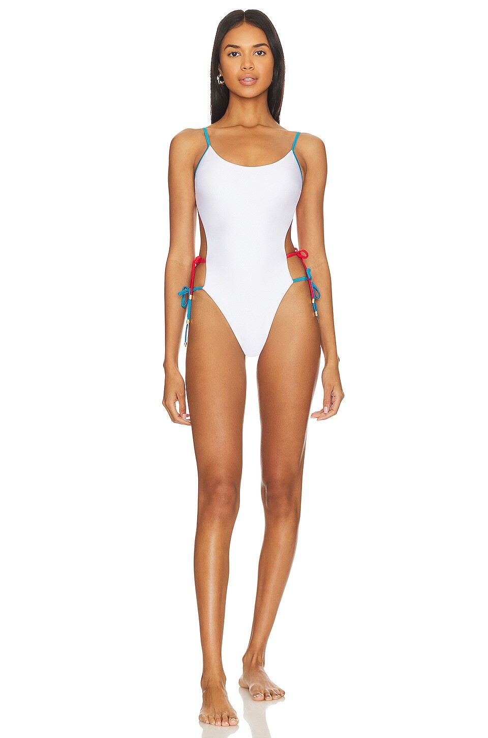 

Купальник Beach Bunny Selena Skimpy, цвет White, Red, & Blue