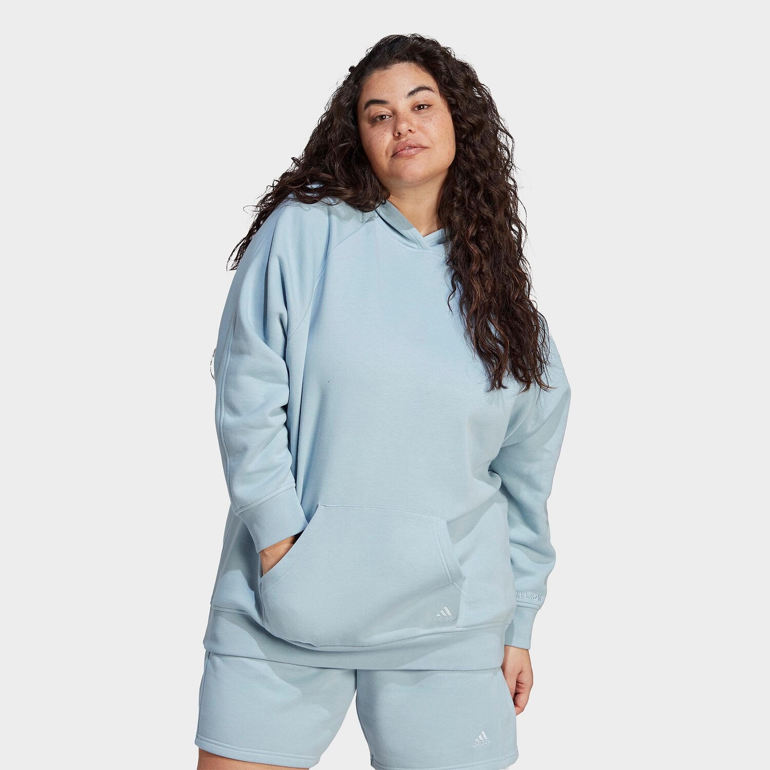 

Женская флисовая худи бойфренда adidas ALL SZN (большие размеры), синий