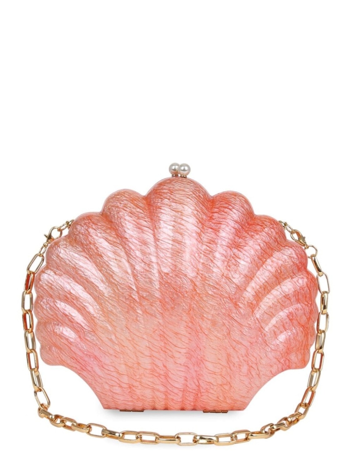 

ESTILÉ клатч Seashell с цепочкой, розовый