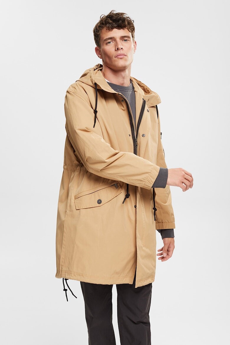 

Куртка с капюшоном и галстуком Esprit, коричневый