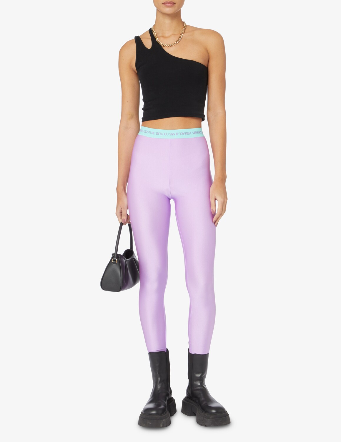 

Леггинсы Versace Jeans Couture, сиреневый